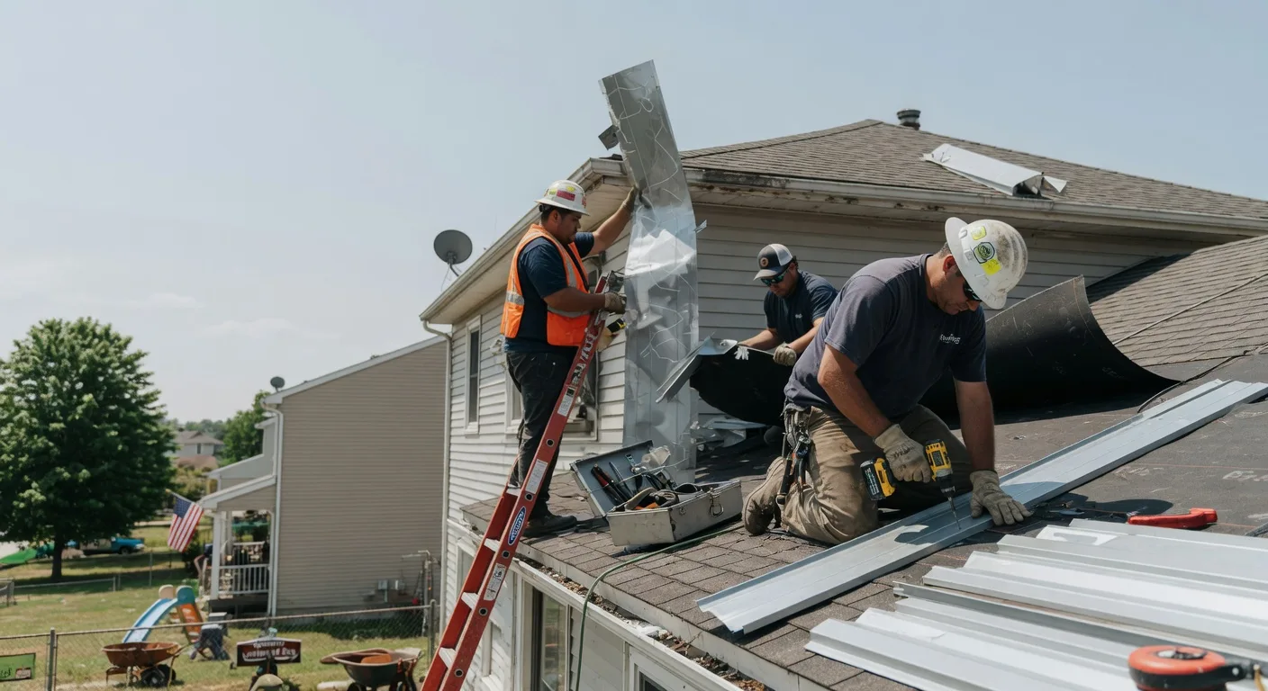 Storm Damage Metal Roof Repair in Institute, WV